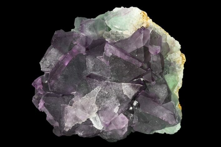 Purple-Green Octahedral Fluorite Crystal Cluster - Fluorescent! #149670